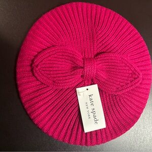 Kate Spade New York Tab Bow  Baret, Pink, , NWT